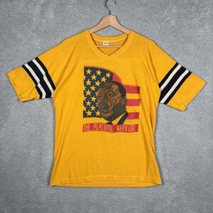 Vintage 80s Martin Luther King Jr. Graphic Yellow T-shirt Size L